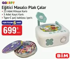 GOKİDY OYUNCAK EĞİTİCİ MASALCI PLAK ÇALAR